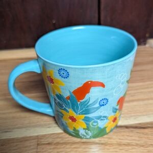 Starbucks 2006 Tropical Paradise Birds Flowers Toucan Coffee Tea Cup Mug Large